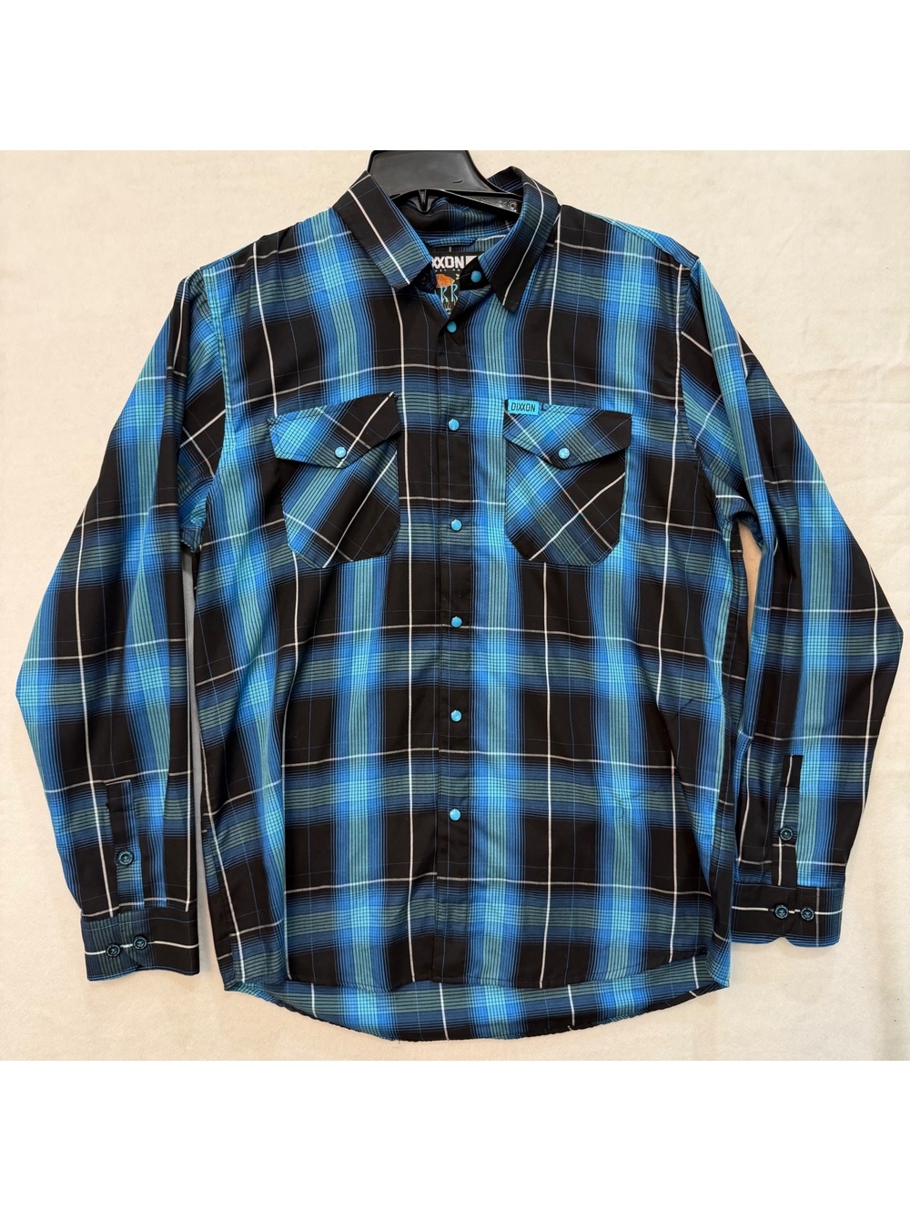 Dixxon Flannel Co Barrier Reef Bamboo Long Sleeve Snap Shirt Men's Large